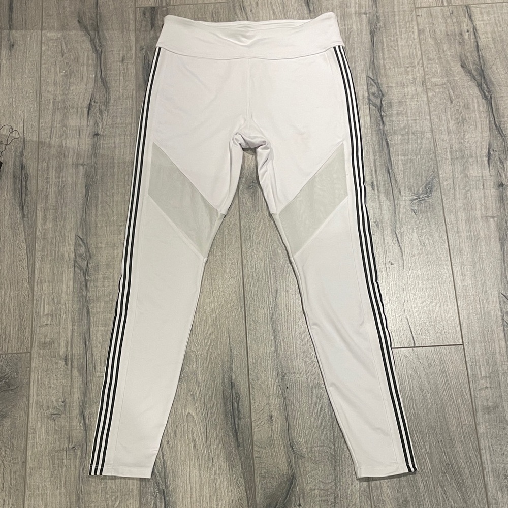 Forever 21 White Leggings with Black Accents
